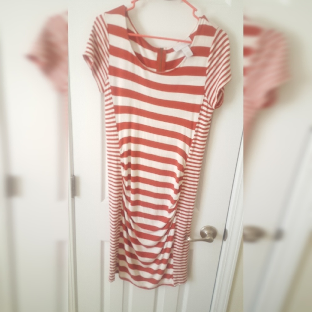 Striped maternity dress